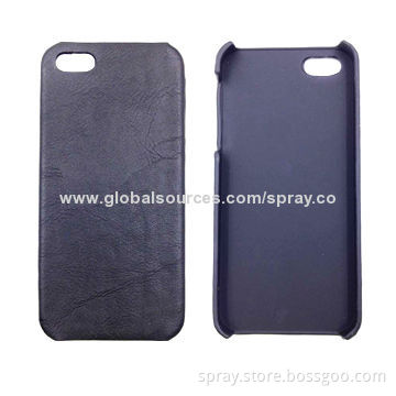 Leather PC Cases for iPhone 5S, Soft Finish on Back